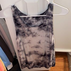 Black and White Tie Dye Top